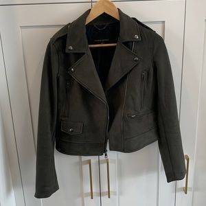 Banana republic vegan suede coat in small